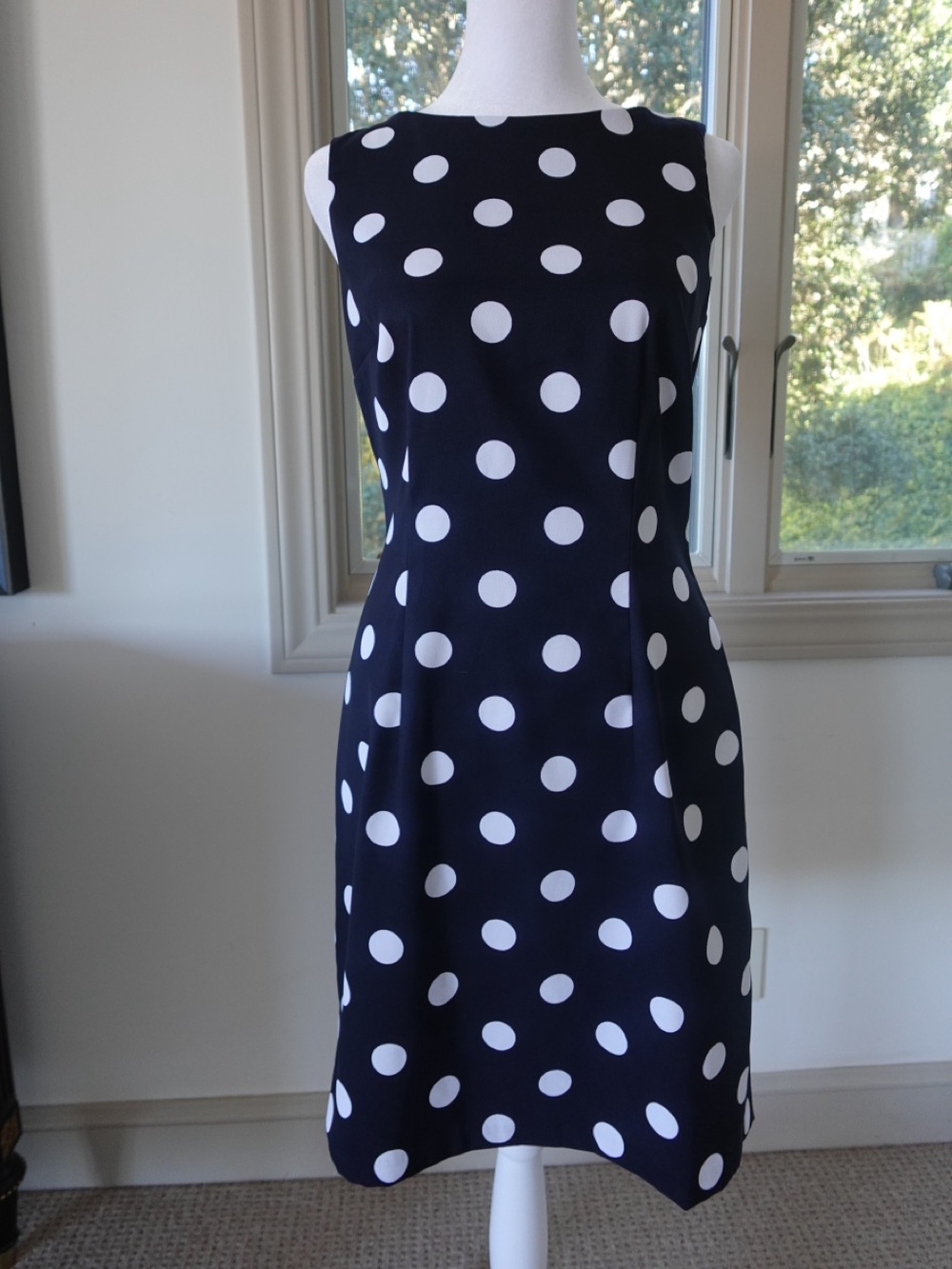 Alyx Limited black and white polka dot dress sleeveless sheath Mini Size 4